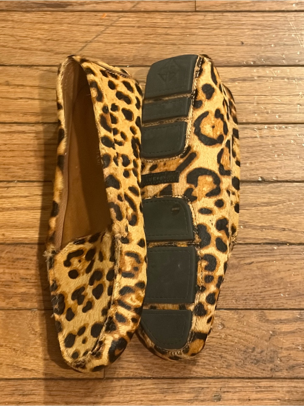 Antonio Melani Real Bovine Hair Upper Leather Cheetah Loafer Flats Sz 8.5 - Picture 11 of 11